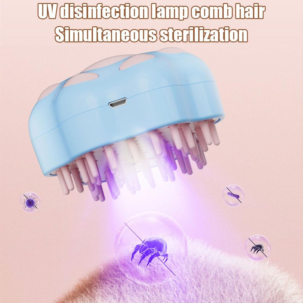 Electric Cat Dog Spray Comb - Pet Grooming Brush with UV Light and Steam Technology - Minihomy