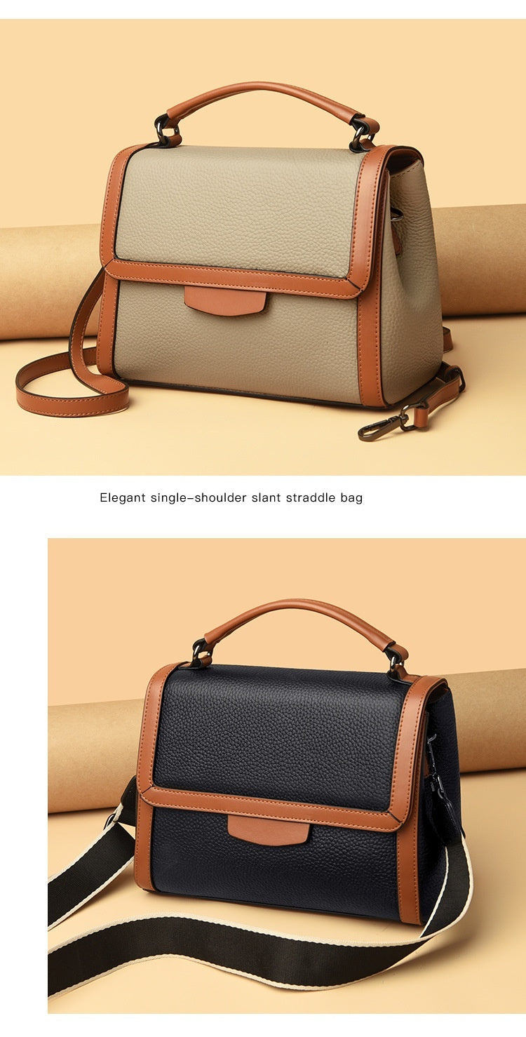 Fashionable Stylish Soft Leather Textured Handbag - Minihomy