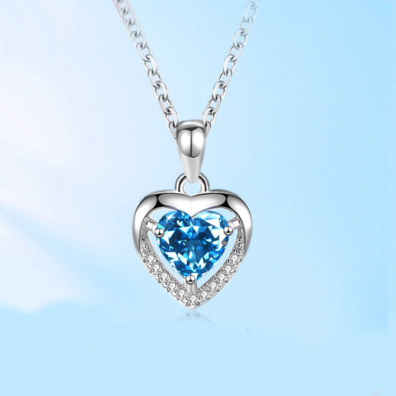 925 Heart-shaped Rhinestones Personalized Necklace For Women: A Symbol of Elegance and Romance - Minihomy