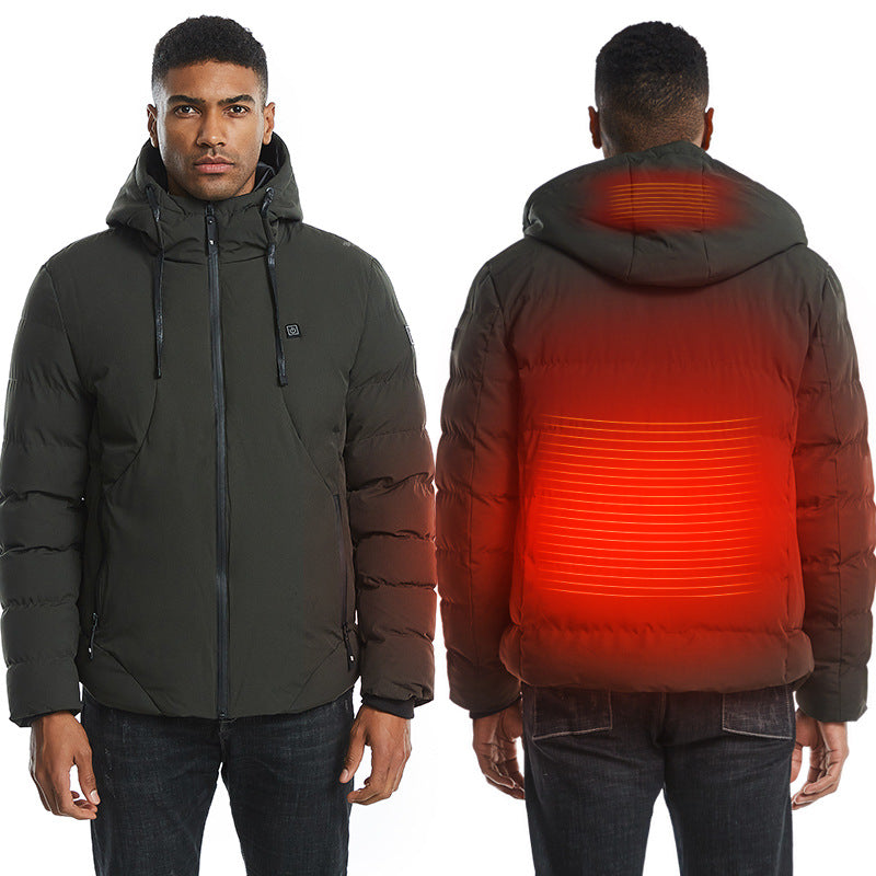 Stay Warm and Toasty All Winter Long with the Unisex USB Heated Cotton Coat!