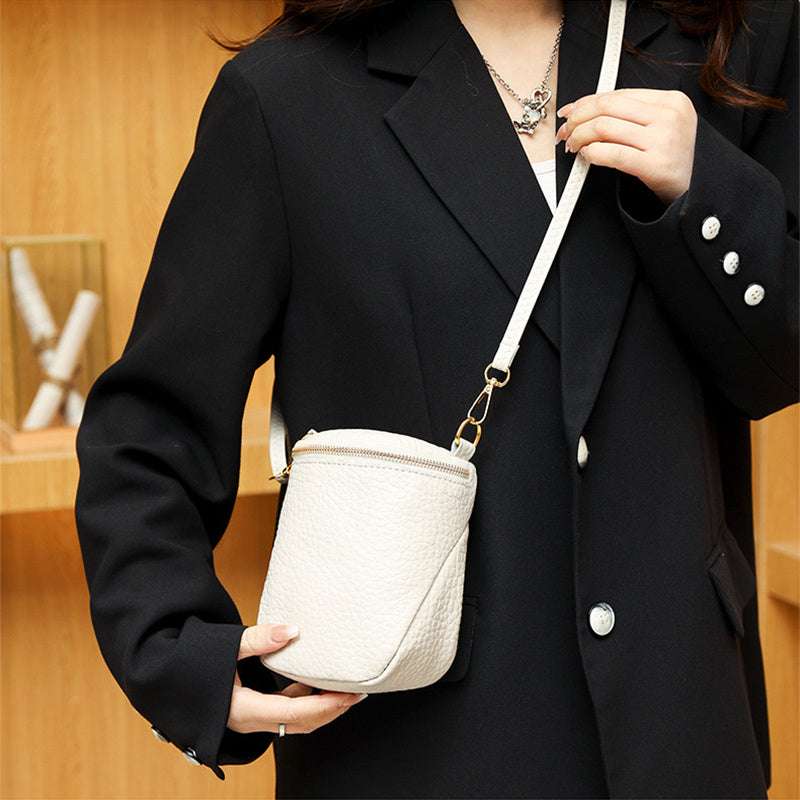 High-quality Leather Mobile Phone Bag Korean Style Shell Bags For Women Fashion Small Shoulder Crossbody Bag - Minihomy