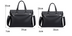 Large Capacity Business Handbag Men's Soft Leather Briefcase - Minihomy