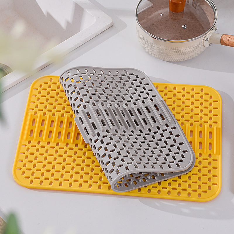 Kitchen Silicone Drain Mat Sink Protection Against Scratching - Minihomy