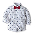 Boys Children's Long-sleeved Shirt Vest And Pants Suit - Minihomy