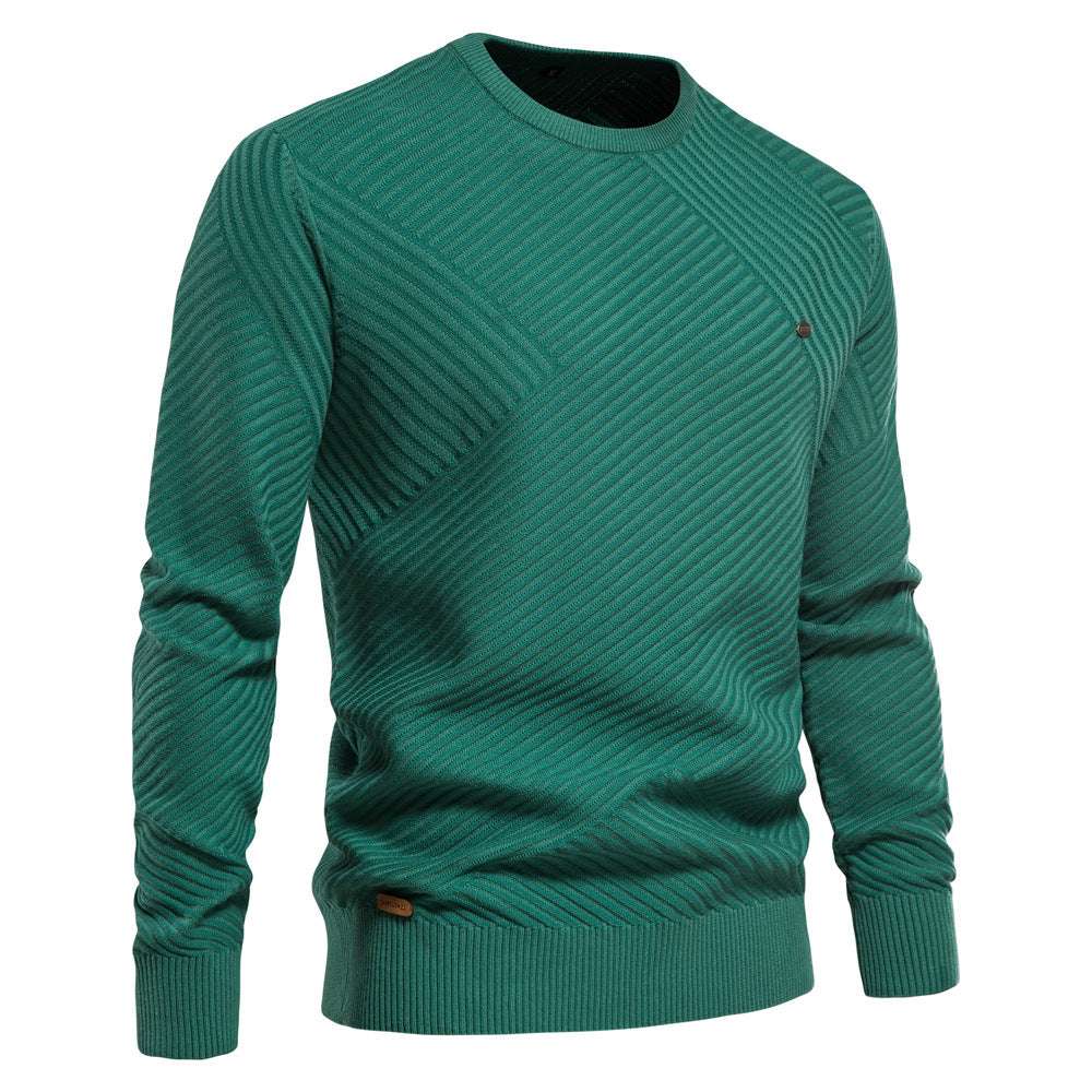 Men's Casual Round Neck Pullover Sweater - Minihomy