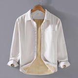 Men's Square Collar Cotton Corduroy Padded Shirt - Minihomy