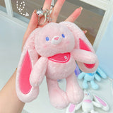 Plush Pull Ears Rabbit Stretch Doll Keychain - Minihomy