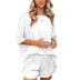 Pajama Set Short Sleeve Sleepwear Women Home Clothing - Minihomy