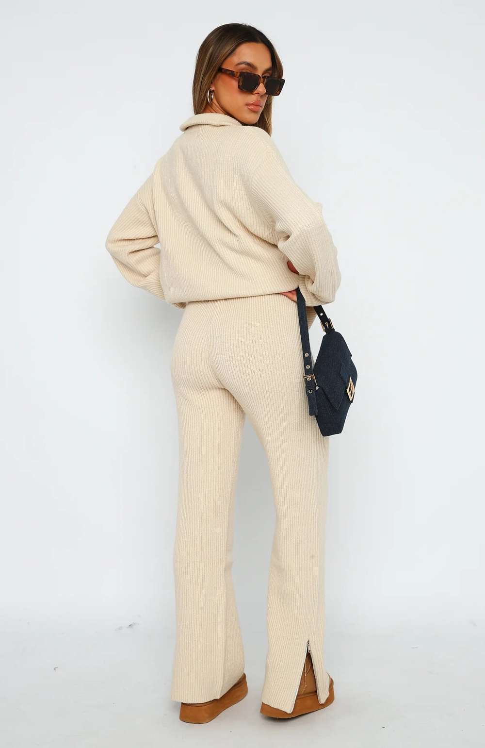 Fashion Pure Color Comfort Wool Long-sleeve Zipper Long - Minihomy