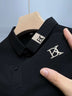 Men's Lapel Embroidery Casual Loose Short Sleeves T-shirt - Minihomy