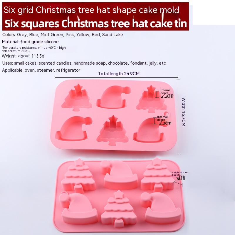 Christmas Silicone 6 Square-Shaped DIY Baking Mold - Minihomy