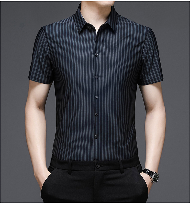 Woodpecker Silk Shirt Men's Short Sleeve