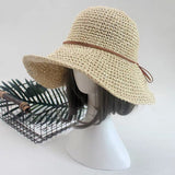 Straw Hat Sunshade Foldable Travel Beach Straw Hat