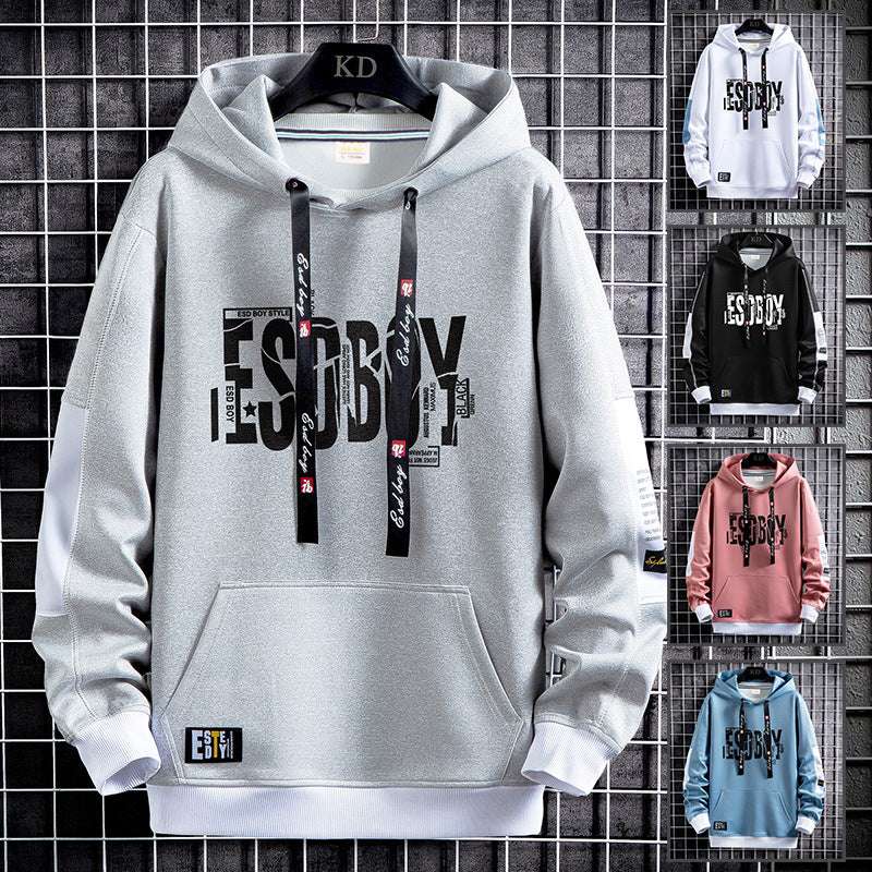 Korean Style Hooded Pullover Casual Long Sleeve Sweatshirt - Minihomy