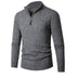 Men's Long-sleeved Half-turtleneck Zip-up Sweater - Minihomy