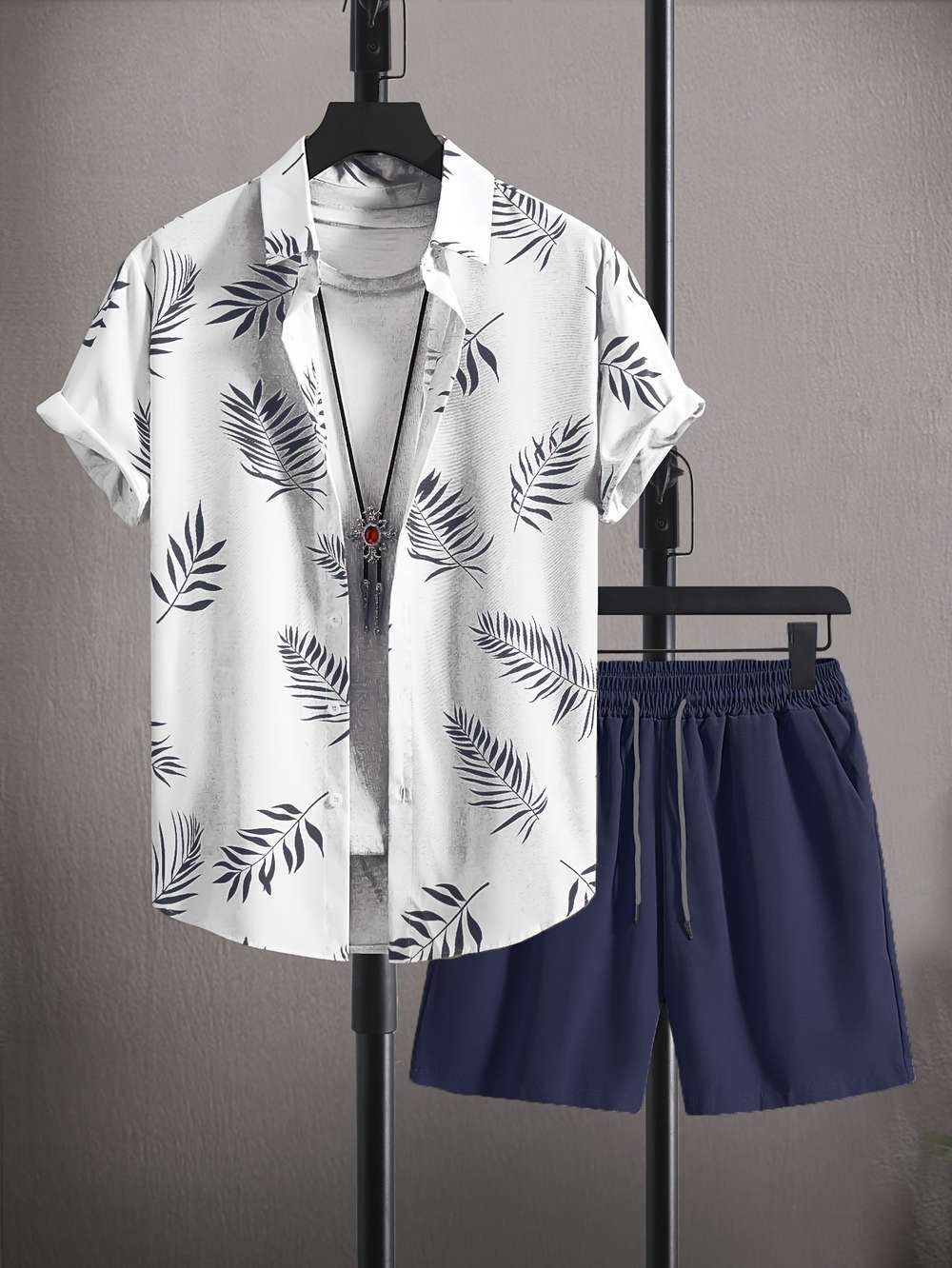 Men's 3D Printed Summer Cardigan & Shorts Set - Casual Two-Piece Outfit