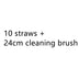 Drinking Straw Reusable Metal Straw Set Heart-shaped Bubble Tea Straws - Minihomy