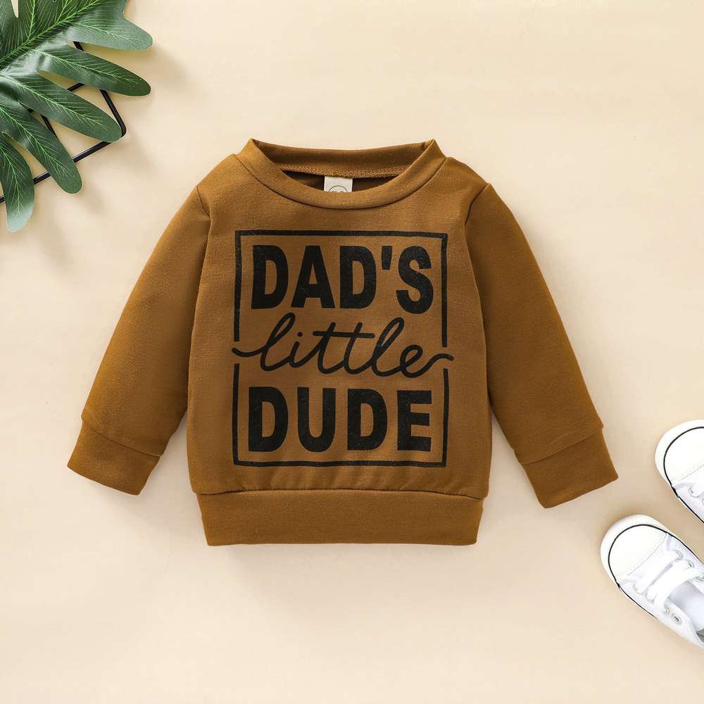 Boys Polyester Letter Grey Sweatshirt Top - Minihomy