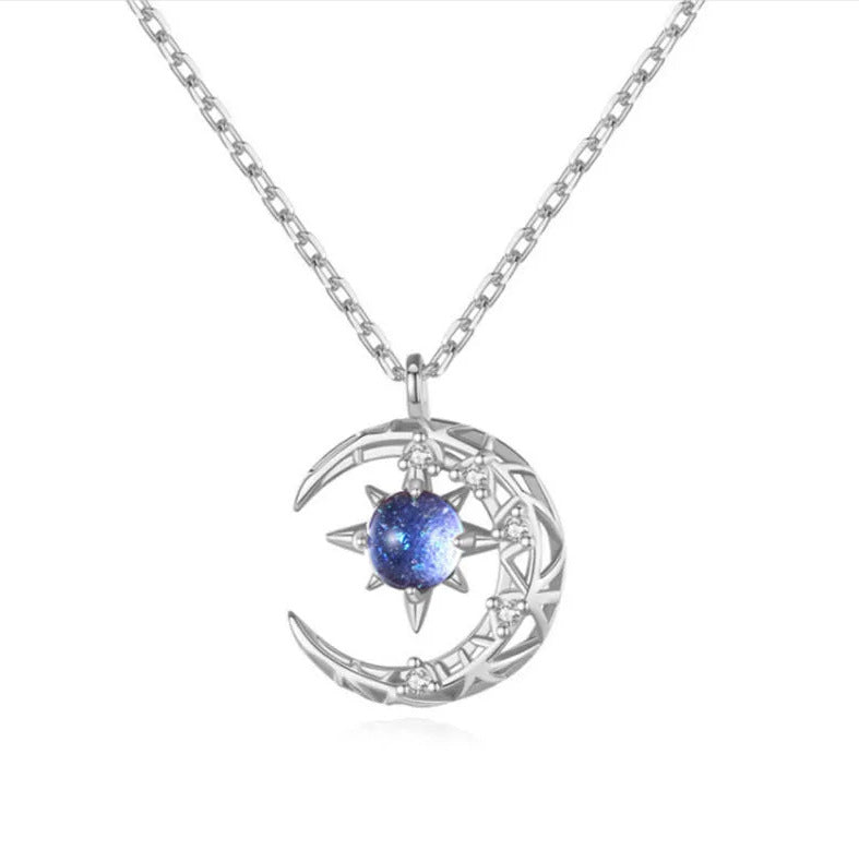 Explosive Style Star And Moon Necklace Female - Minihomy