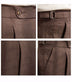 Men's Linen Straight Leg Pants High Waist Trousers Light Casual - Minihomy