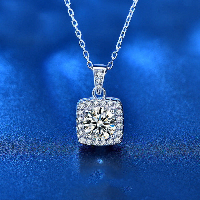 S925 Ayar Gümüş Takı Moissanite Kolye