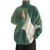 Contrasting Color High-neck Pullover Outer Wear Lazy Wind Thickened Base Sweater Men - Minihomy