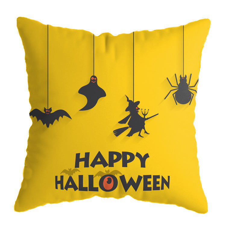 Linen Skull Halloween Pillow Cover - Minihomy