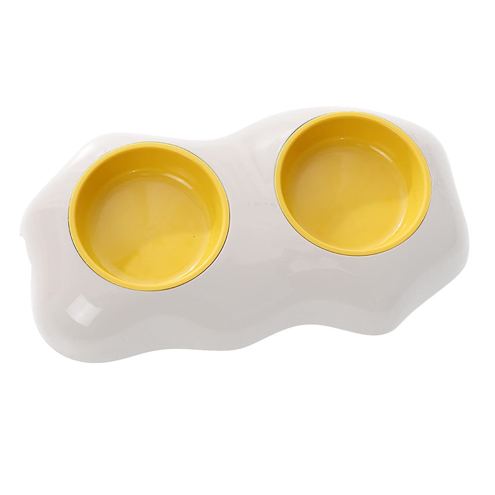 Cute Egg-Shaped Pet Bowl - Double Bowl Feeder for Dogs & Cats, Elevated Water & Food Bowl - Minihomy