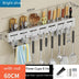 Kitchen Stainless Steel Knife Holder Punch-free Chopstick Canister Storage Hook Rack - Minihomy