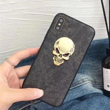 High-quality 3D metal skull phone case - Minihomy