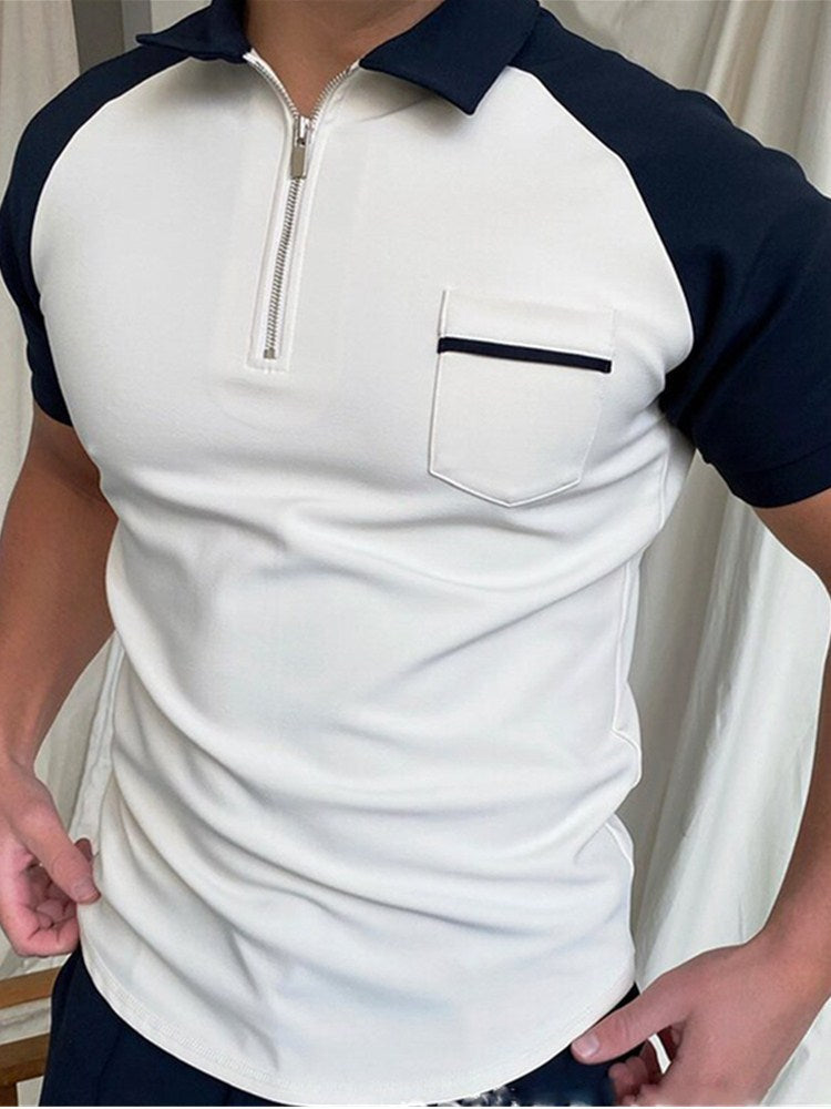 Men's Polo Shirt Men Solid Polo Shirts Brand Men Short-Sleeved Shirt - Minihomy