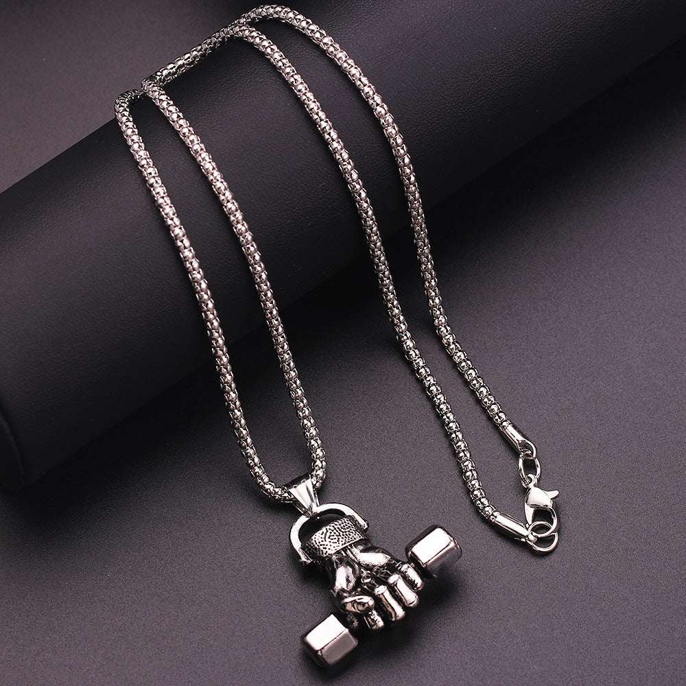 Gym dumbbell necklace - Minihomy