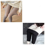 Fleece-lined Thickened Sheer Tights Leggings Transparent One-piece Superb Pantynose - Minihomy