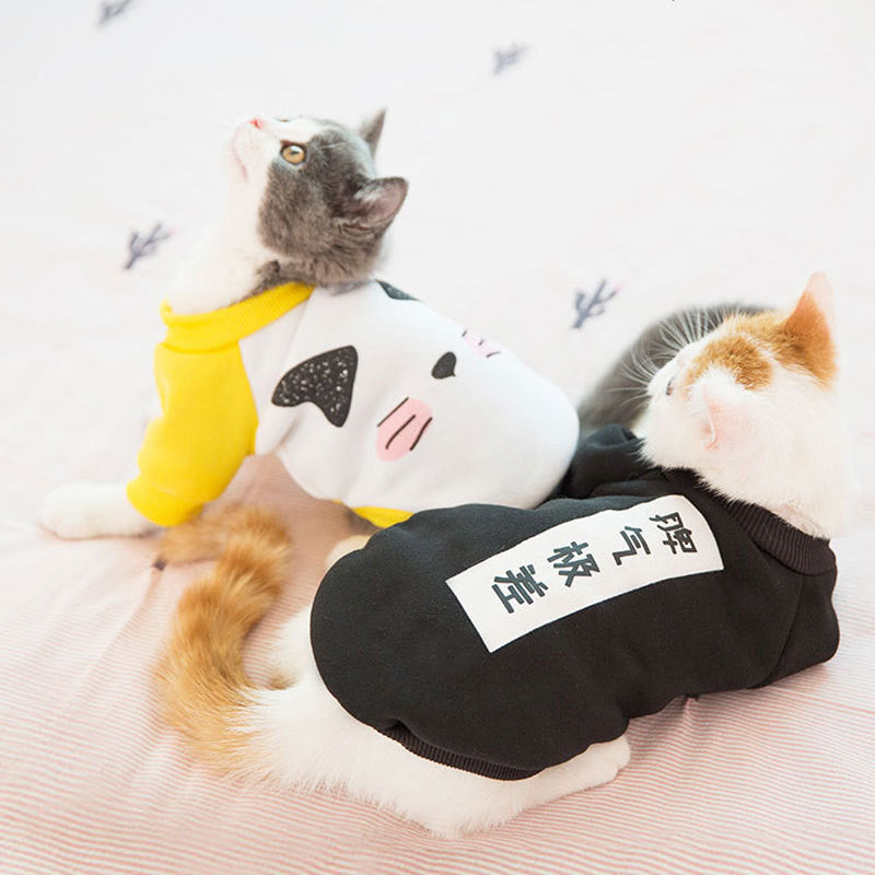 Cute funny spring autumn cat clothes - Minihomy