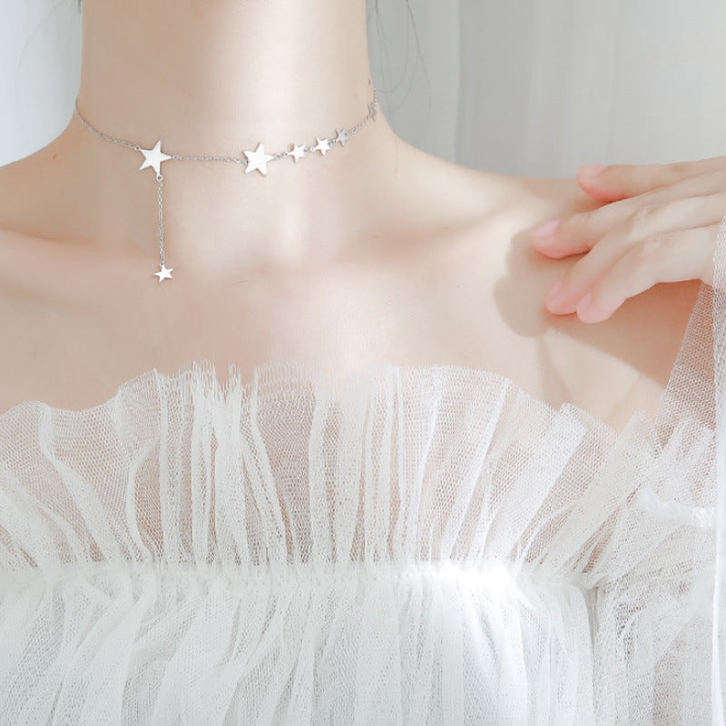 Star Female short clavicle necklace