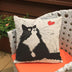 Cat Pillow Cartoon Images Linen Cotton Blend Cushion Cover Pillowcases - Minihomy