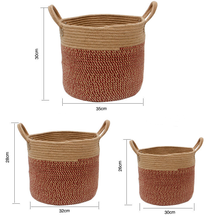 Cotton Linen Storage Laundry Basket - Minihomy