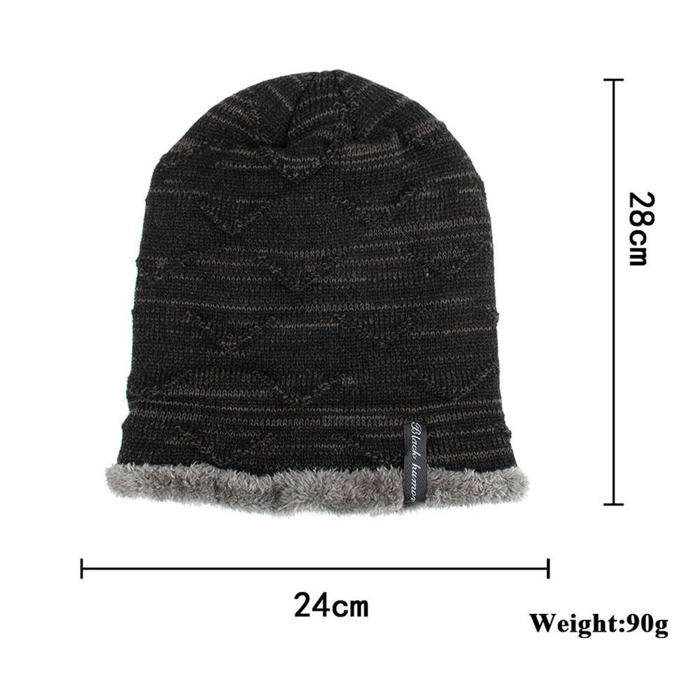 Diagonal hook hat bib knitted woolen hat - Minihomy