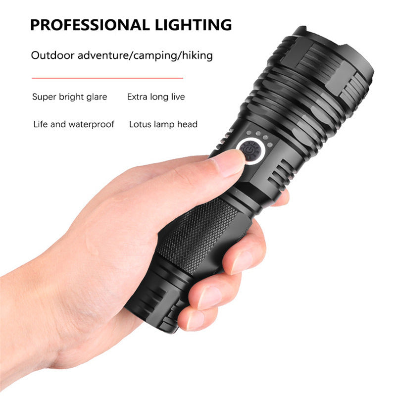 P70 Rechargeable Flashlight with USB Charging for Outdoor Use - Minihomy