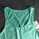 Women Backless Yoga Tank Top Shirts Sleeveless Off Shoulder Sports T Shirt