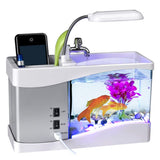 Mini Aquarium Perpetual Calendar Alarm Clock USB Flowing Lights Have Years of Gifts - Minihomy