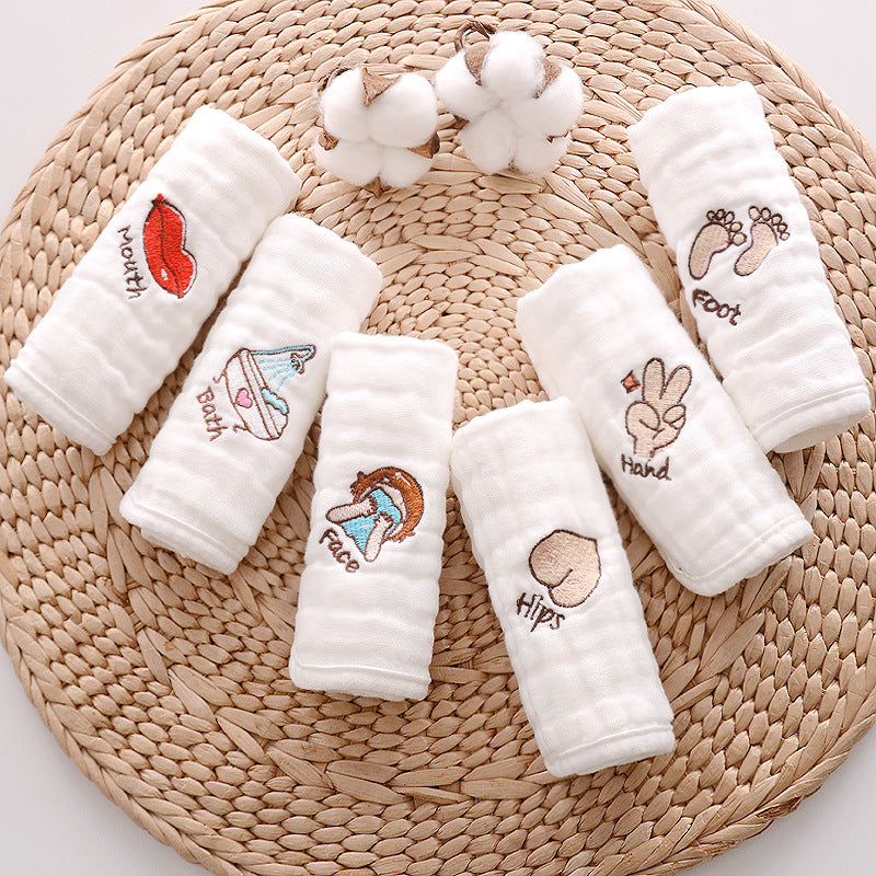 Newborn Face Wash and Bath Print Square Scarf - Minihomy