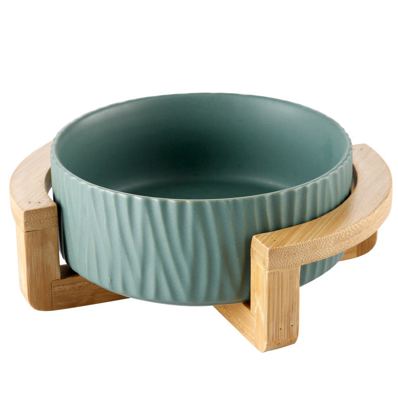 Ceramic Cat Food Bowl with Drinking Bowl for Cats - Minihomy