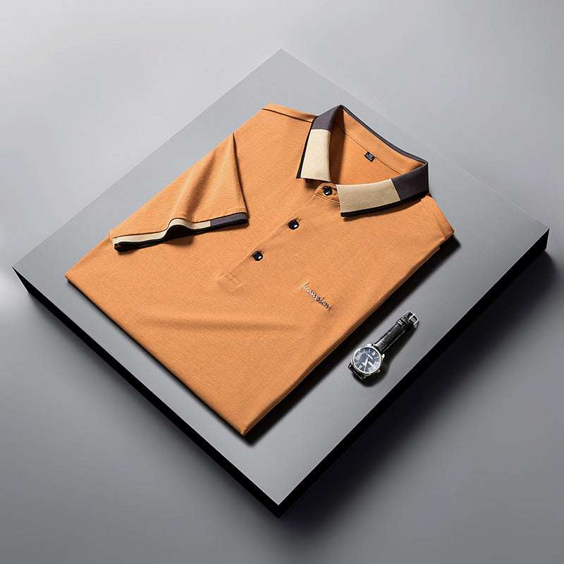 Mens Fashion Lapel Polo T-Shirt - Minihomy