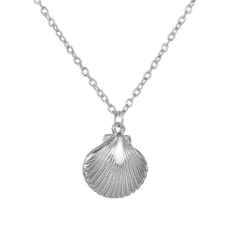 Marine Life Scallop Conch Shell Pendant Necklace - Minihomy