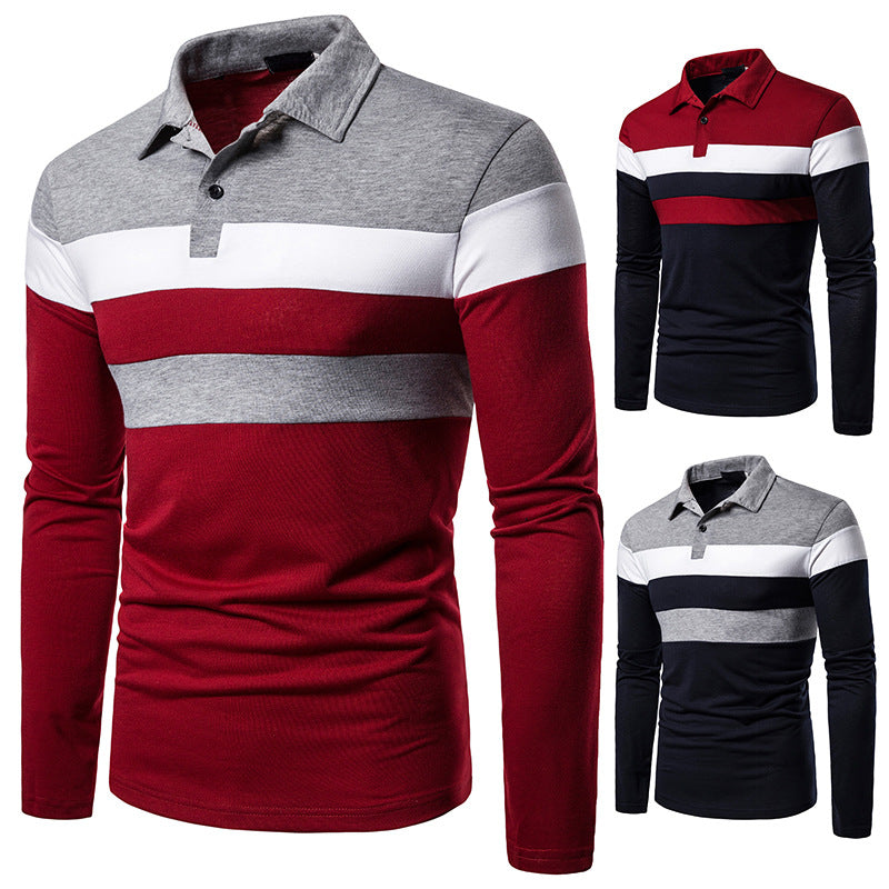 Men's POLO Tri-Color Sweatshirt - Minihomy