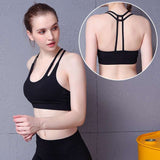 Beauty back sports bra running yoga clothes breathable sweat yoga vest - Minihomy