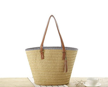 Beach Bag Woven Bag Casual Handbag - Minihomy