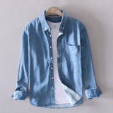 Men's Cotton Denim Shirt - Minihomy