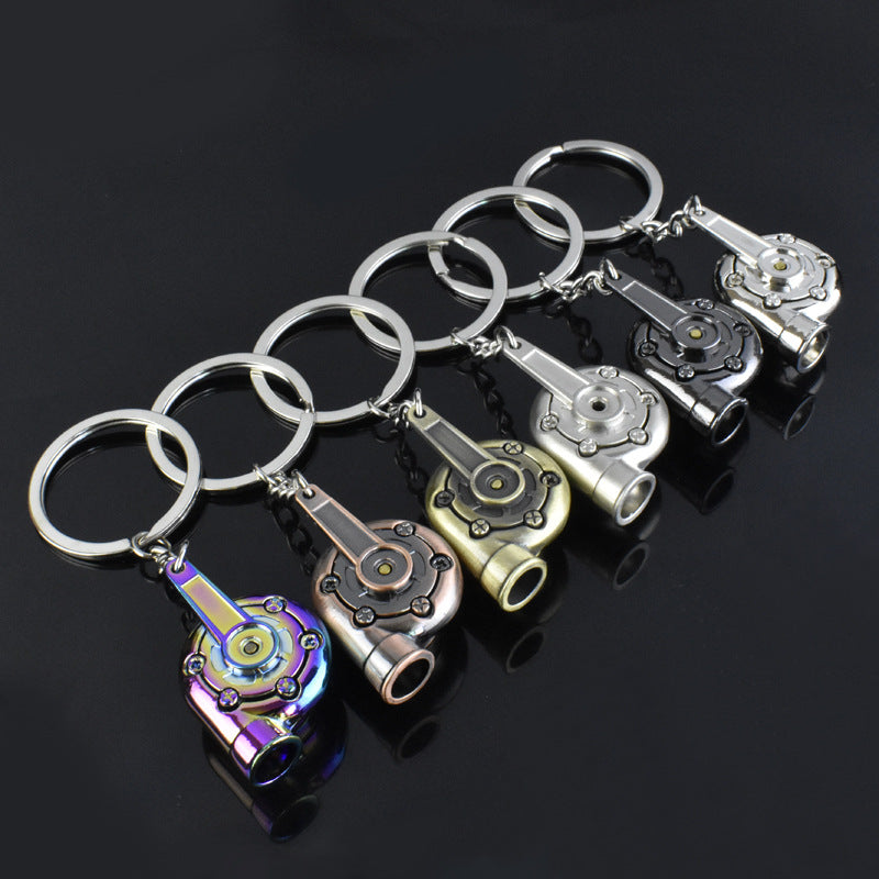 Creative Car Modification Turbocharger Engine Metal Keychain - Minihomy